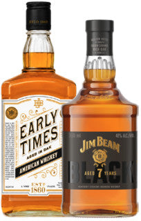 Early Times American Blend Bourbon 1L or Jim Beam Black 700ml