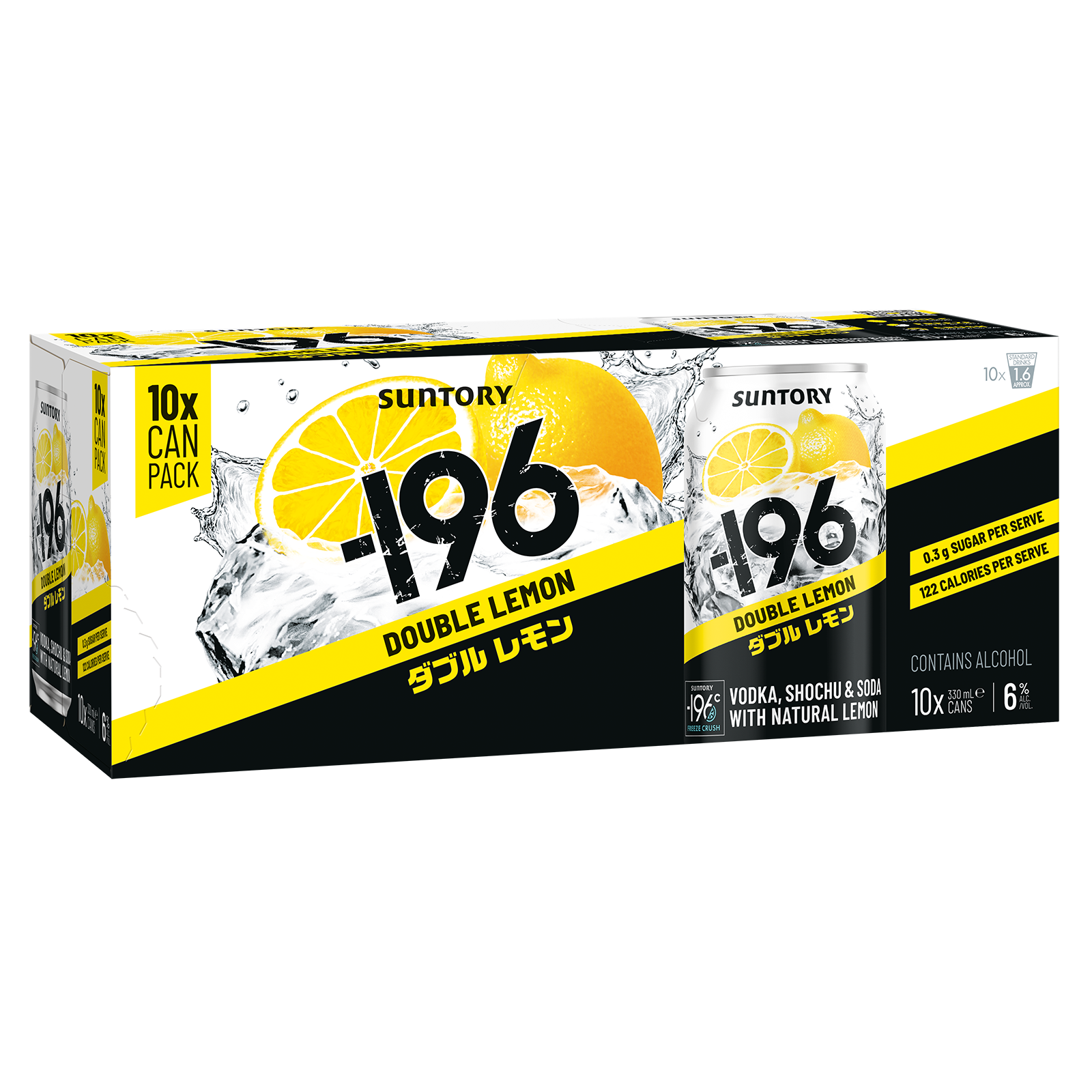 '-196 Double Lemon 6% 10 Pack Cans 330ml