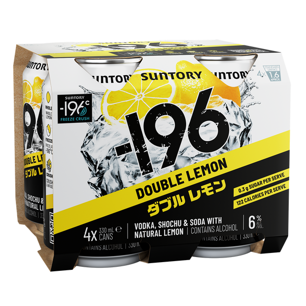 '-196 Double Lemon 6% 4 Pack Cans 330ml