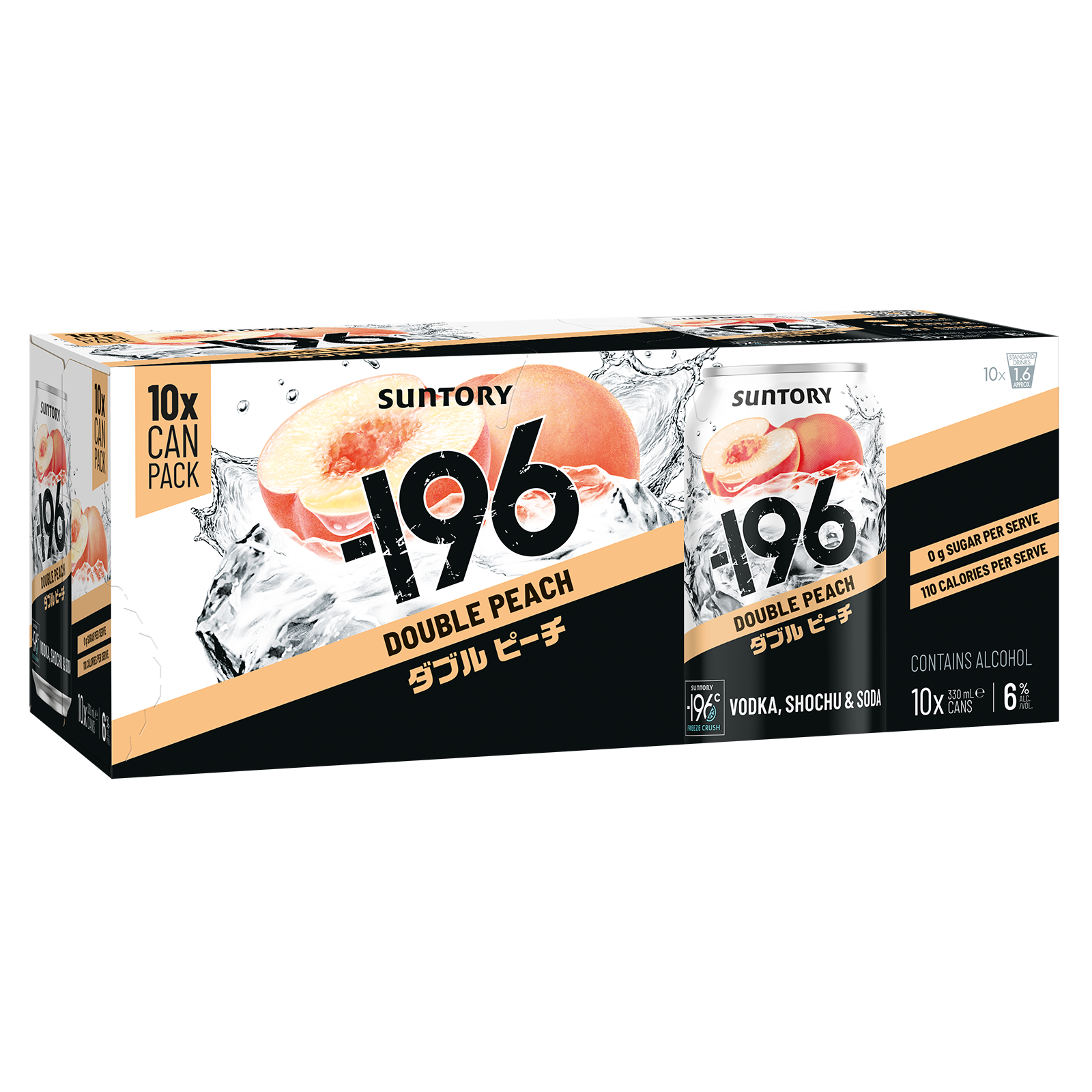 '-196 Double Peach 6% 10 Pack Cans 330ml