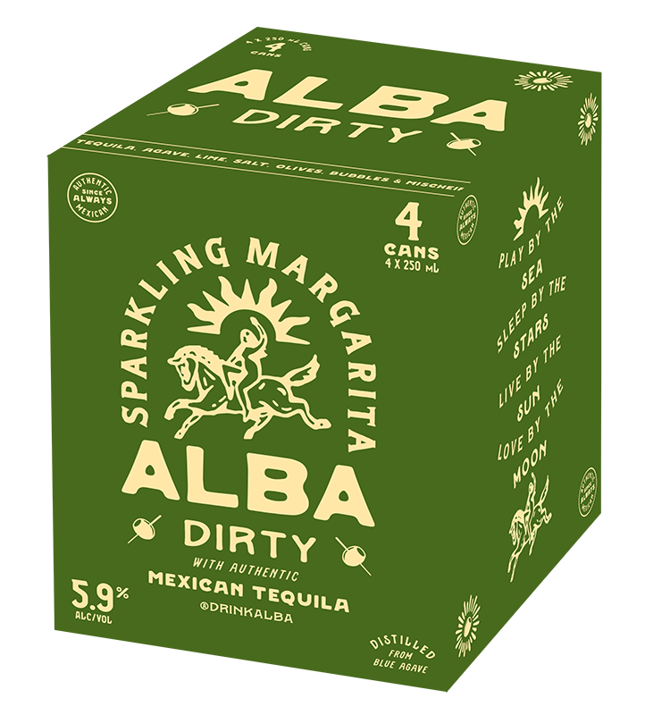Alba Dirty Sparkling Margarita 5.9% 4 Pack Cans 250ml