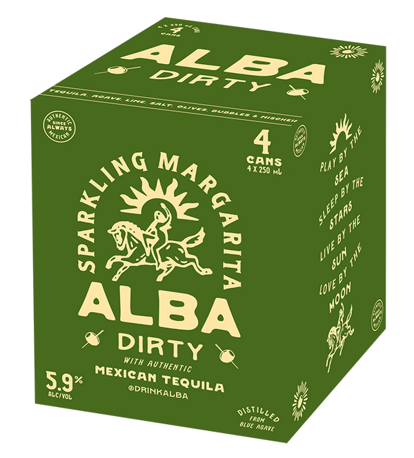 Alba Dirty Sparkling Margarita 5.9% 4 Pack Cans 250ml