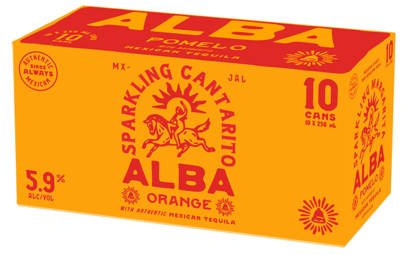 Alba Sparkling Cantarito Orange 5.9% 10 Pack Cans 250ml