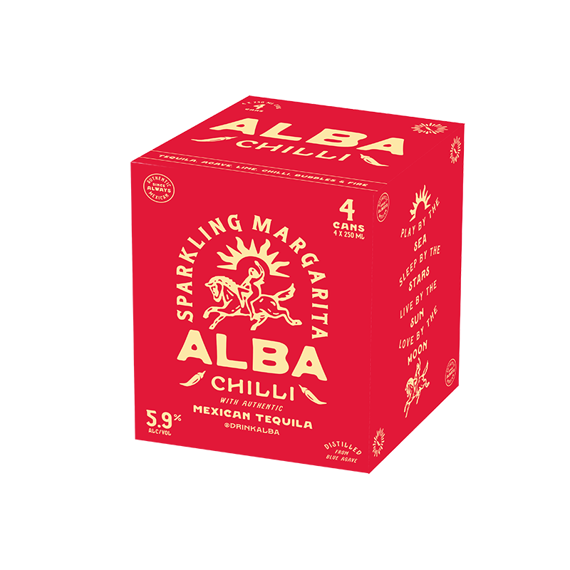 Alba Sparkling Chilli Margarita 5.9% 4 Pack Cans 250ml