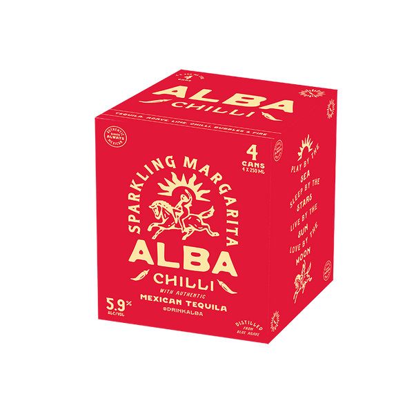 Alba Sparkling Chilli Margarita 5.9% 4 Pack Cans 250ml