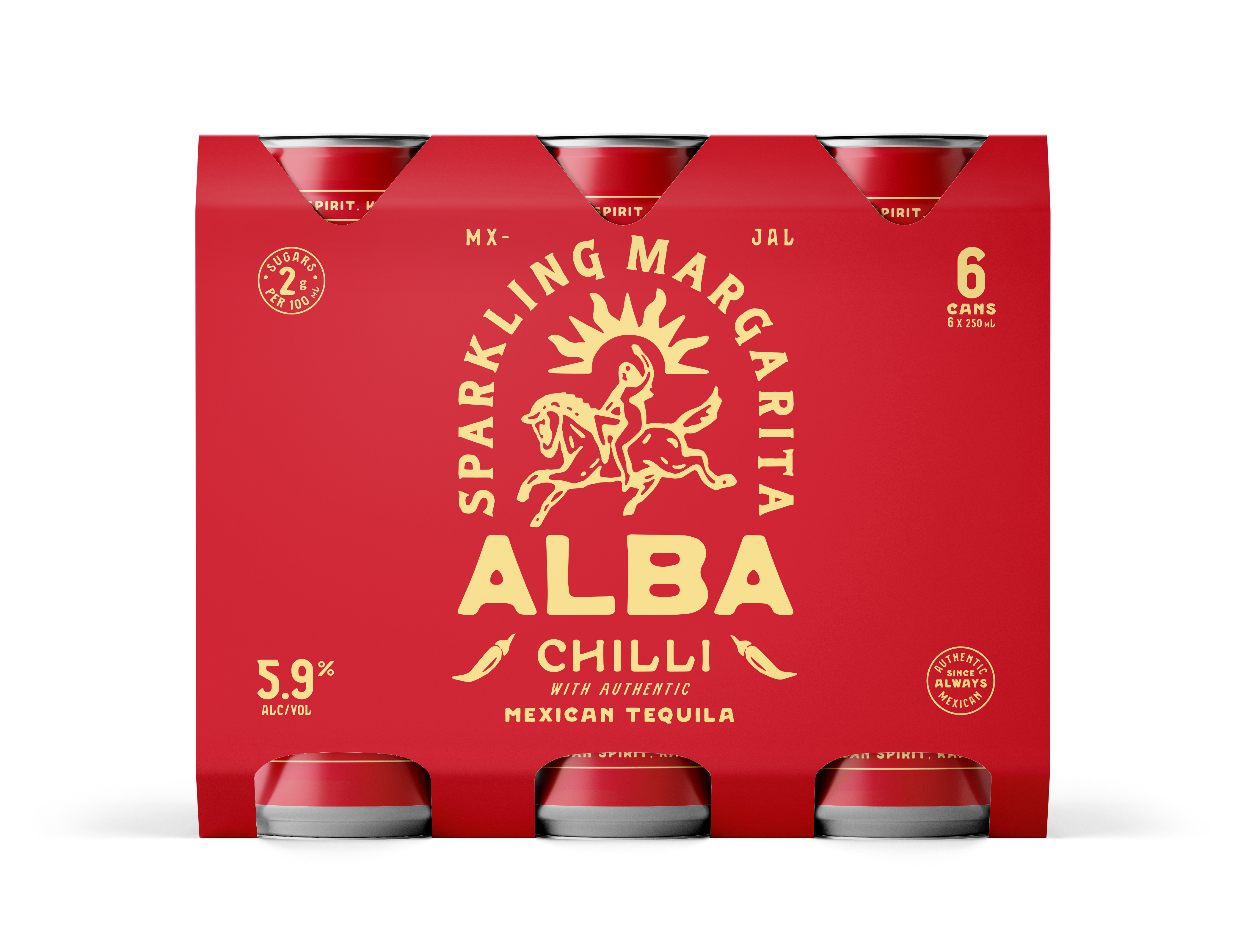 Alba Sparkling Chilli Margarita 5.9% 6 Pack Cans 250ml