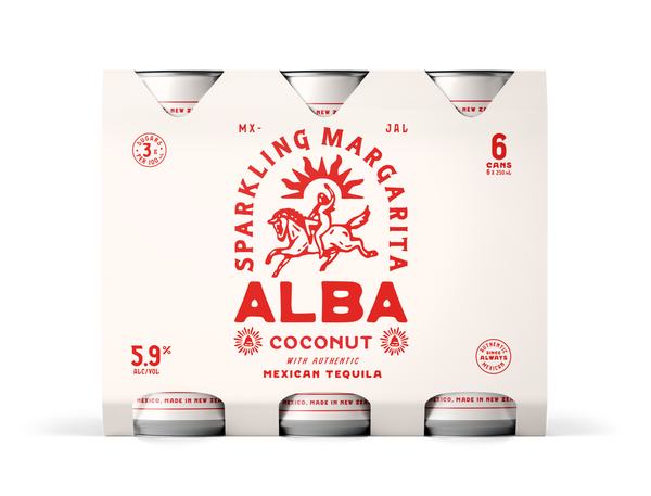 Alba Sparkling Coconut Margarita 5.9% 6 Pack Cans 250ml