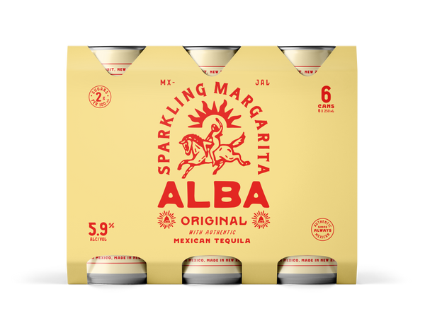 Alba Sparkling Original Margarita 5.9% 6 Pack Cans 250ml