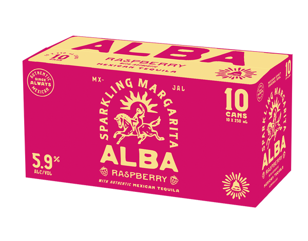 Alba Sparkling Raspberry Margarita 5.9% 10 Pack Cans 250ml