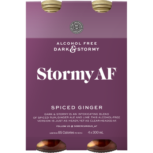 Alcohol Free Stormy AF Dark & Stormy Spiced Ginger 4 Pack Bottles 0.0% 300ml