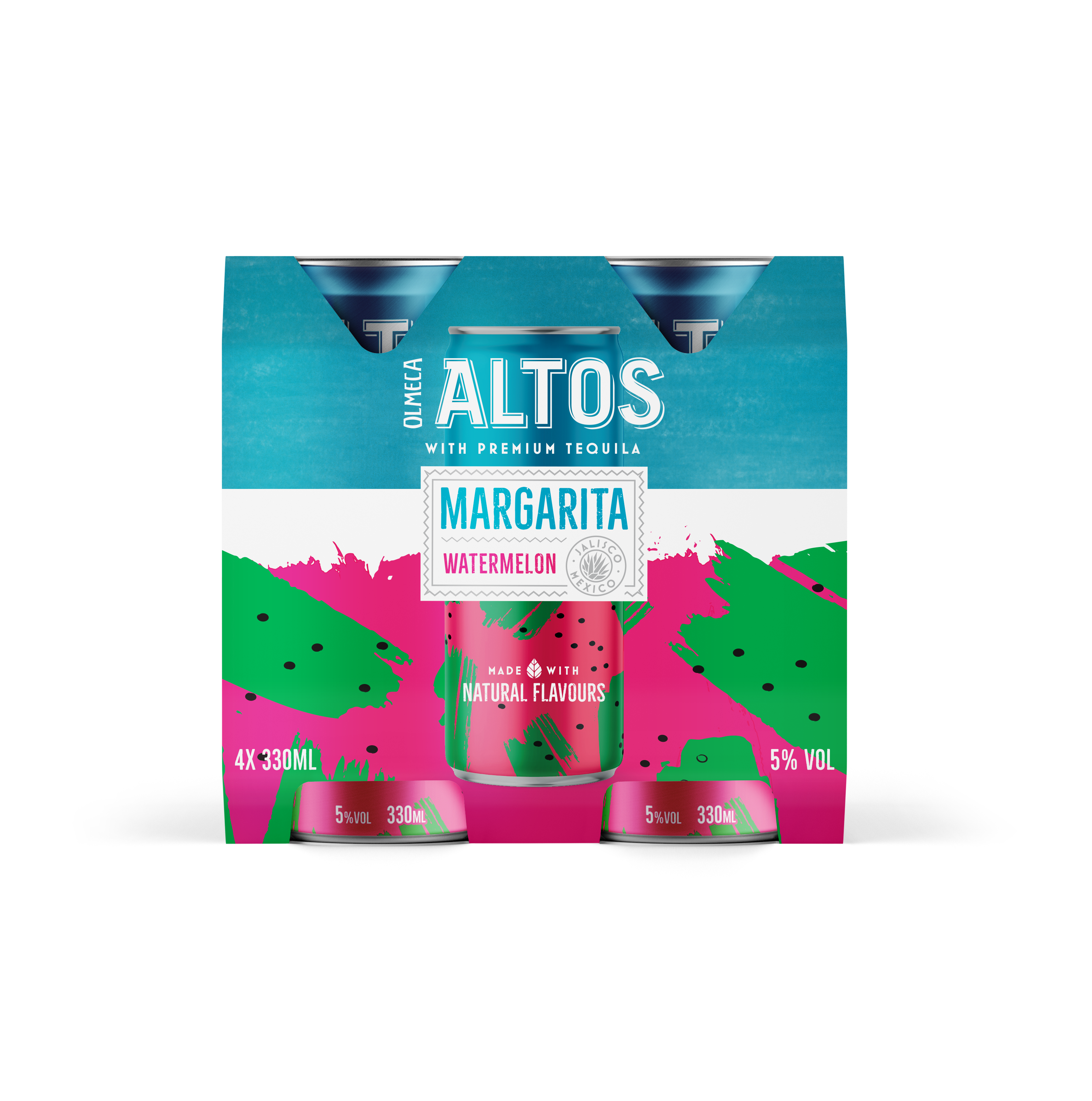 Altos Margarita Watermelon 5% 4 Pack Cans 330ml