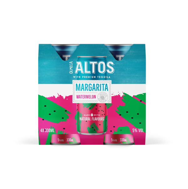Altos Margarita Watermelon 5% 4 Pack Cans 330ml