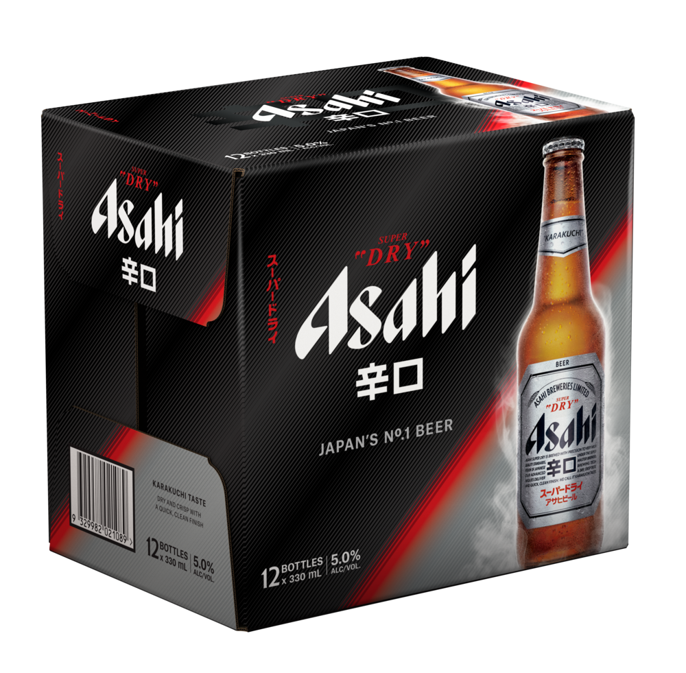 Asahi Super Dry 12 Pack Bottles 330ml