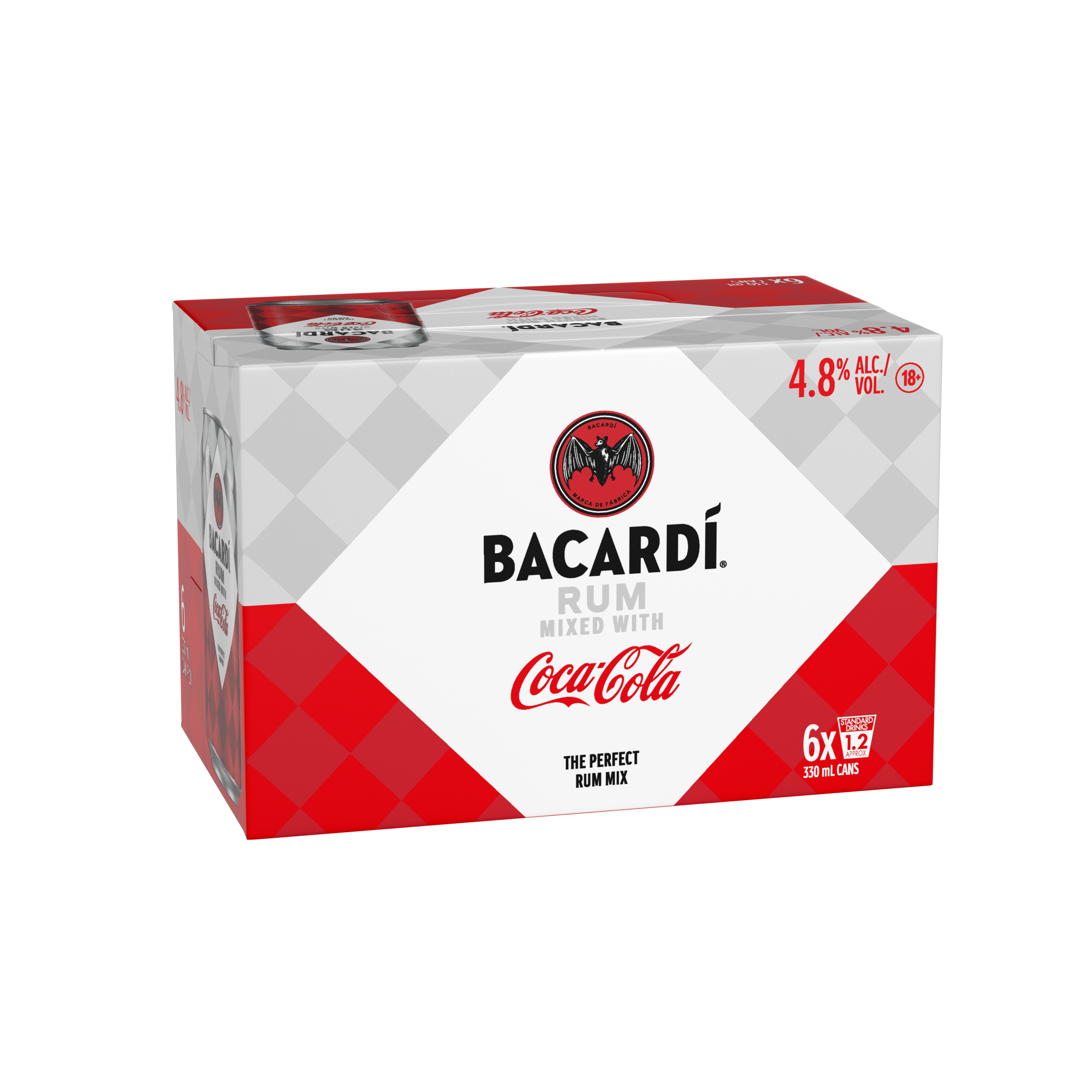 Bacardi & Coca-Cola 4.8% 6 Pack Cans 330ml
