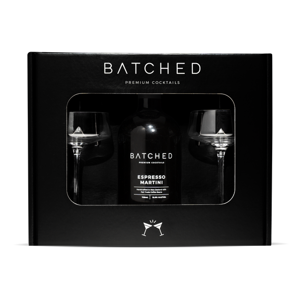 Batched Espresso Martini Glasses Giftpack 725ml