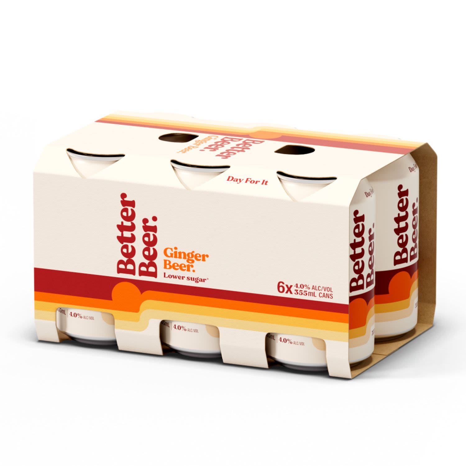 Better Beer Ginger Beer 6 Pack Cans 355ml