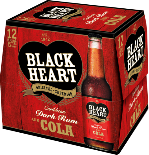 Black Heart & Cola 4.6% 12 Pack Bottles 330ml