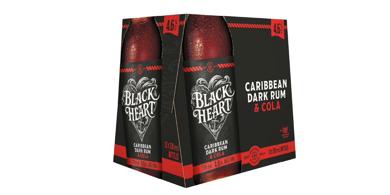 Black Heart & Cola 4.6% 12 Pack Bottles 330ml