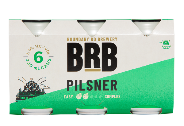 BRB Pilsner 6 Pack Cans 330ml