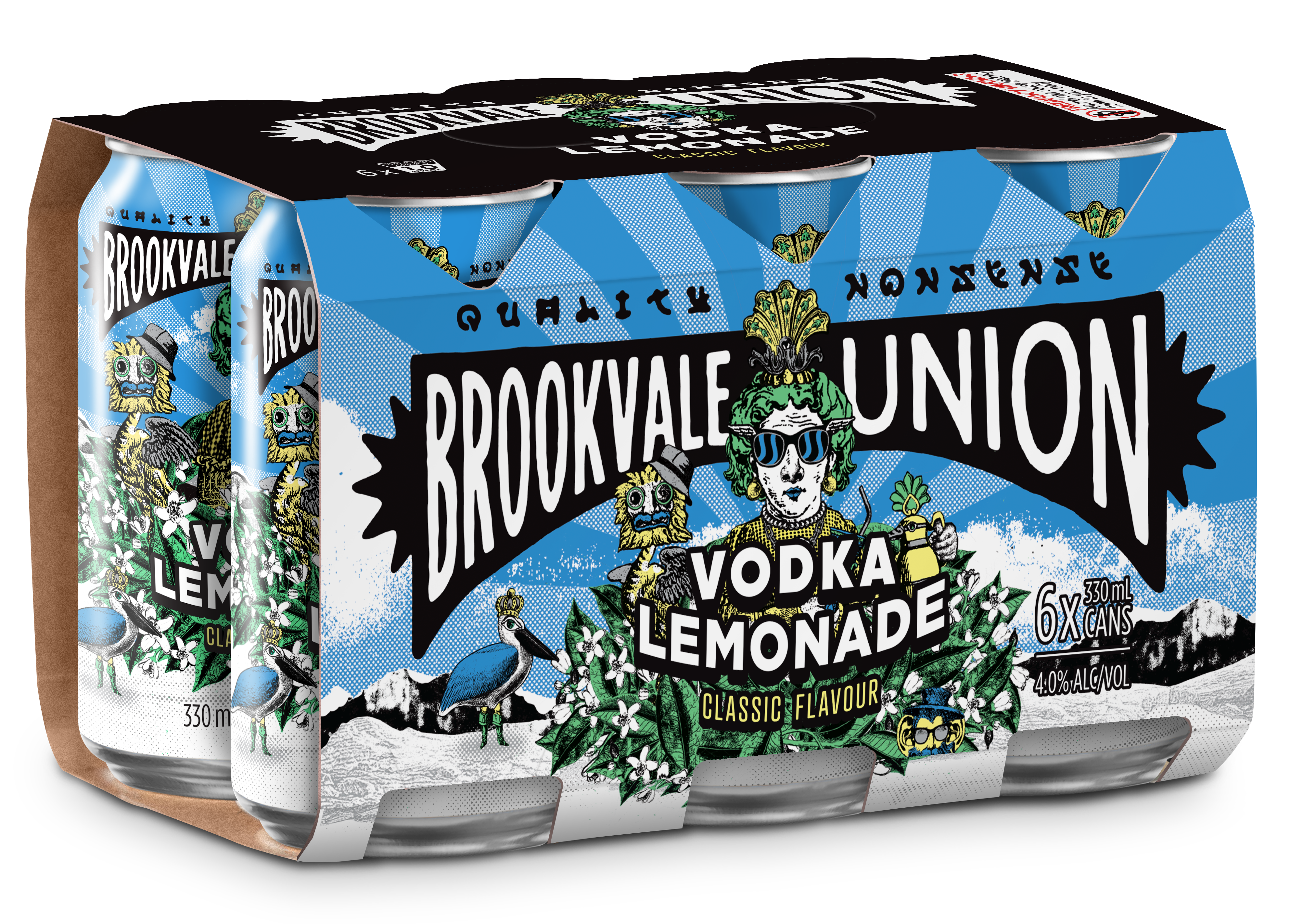 Brookvale Union Lemonade 4% 6 Pack Cans 330ml