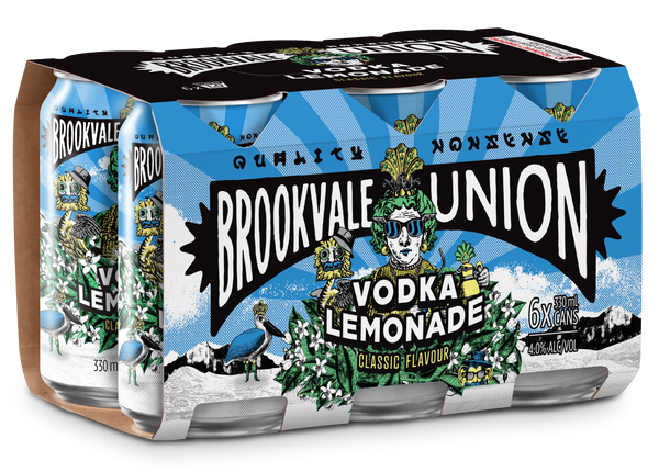Brookvale Union Lemonade 4% 6 Pack Cans 330ml