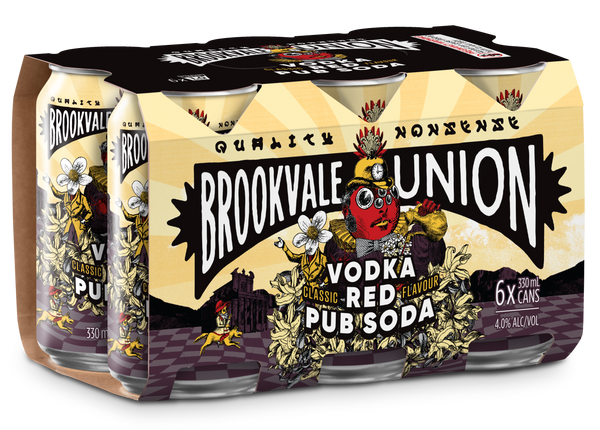 Brookvale Union Red Pub Soda 4% 6 Pack Cans 330ml