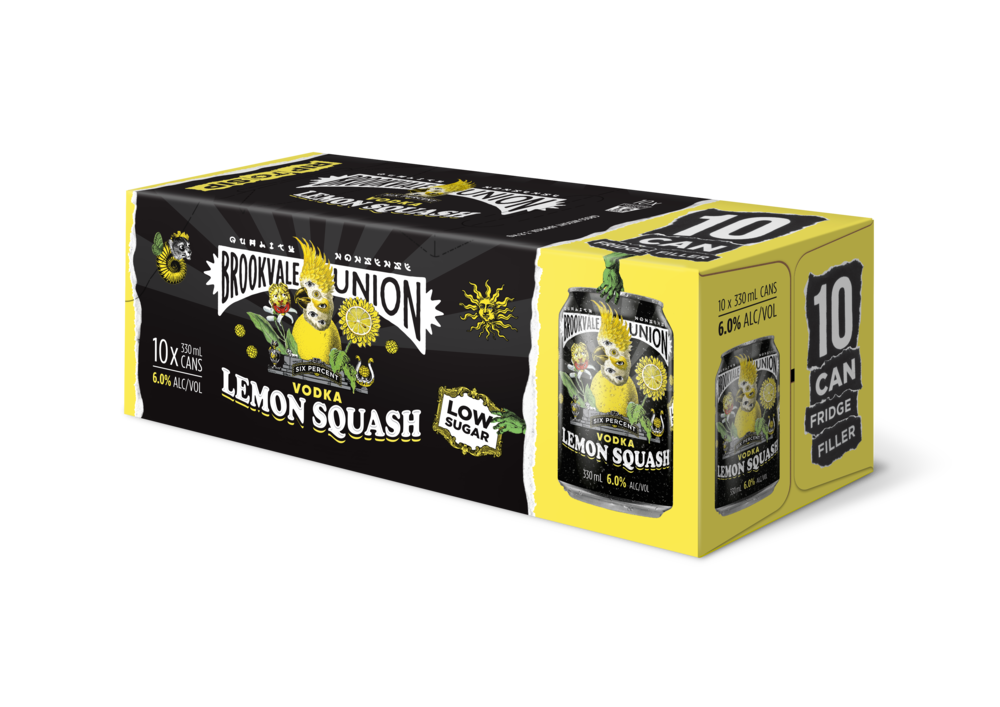 Brookvale Union Vodka Lemon Squash 6% 10 Pack Cans 330ml