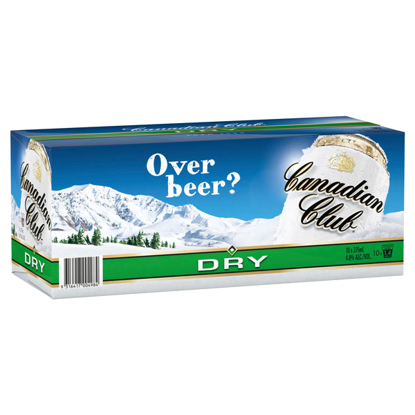 Canadian Club & Dry 4.8% 10 Pack Cans 330ml