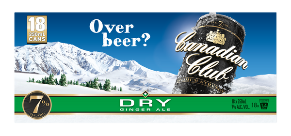 Canadian Club Premium & Dry 7% 18 Pack Cans 250ml