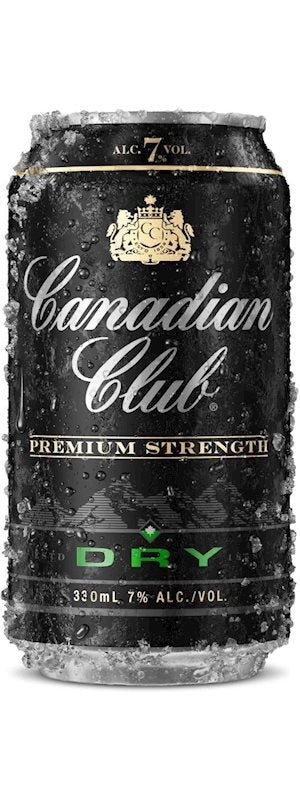 Canadian Club Premium & Dry 7% 6 Pack Cans 330ml