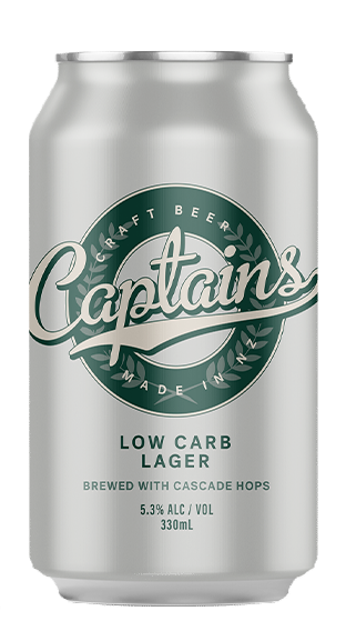 Captains Beer Low Carb Lager 6 Pack Cans 330ml