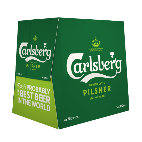 Carlsberg Pilsner 12 Pack Bottles 330ml