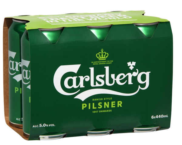 Carlsberg Pilsner 6 Pack Cans 440ml