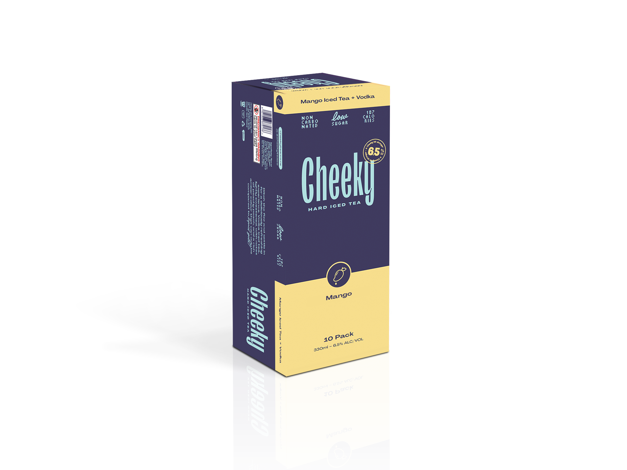 Cheeky Hard Iced Tea Mango 6.5% 10 Pack Cans 330ml