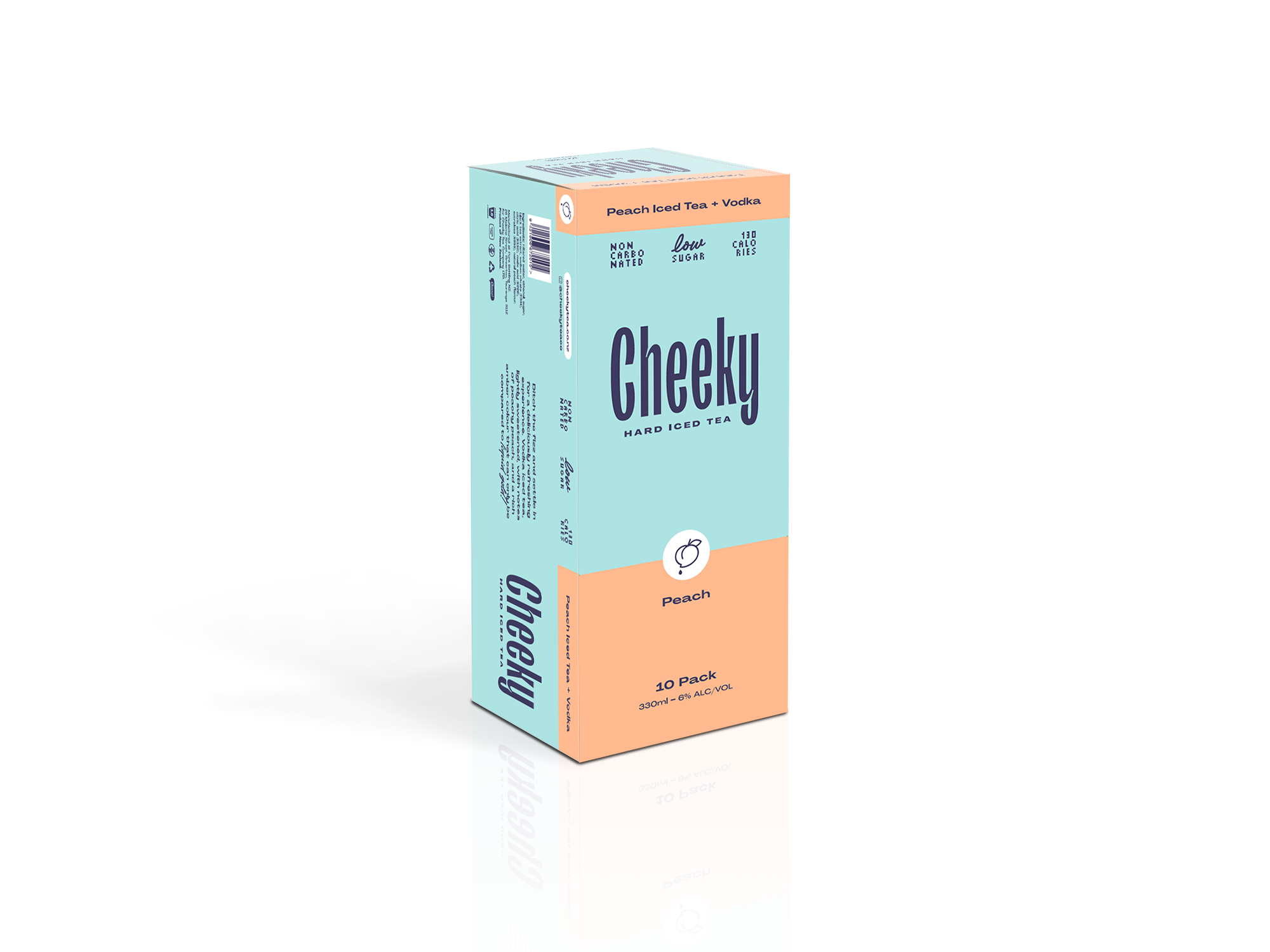 Cheeky Hard Iced Tea Peach 5% 10 Pack Cans 330ml