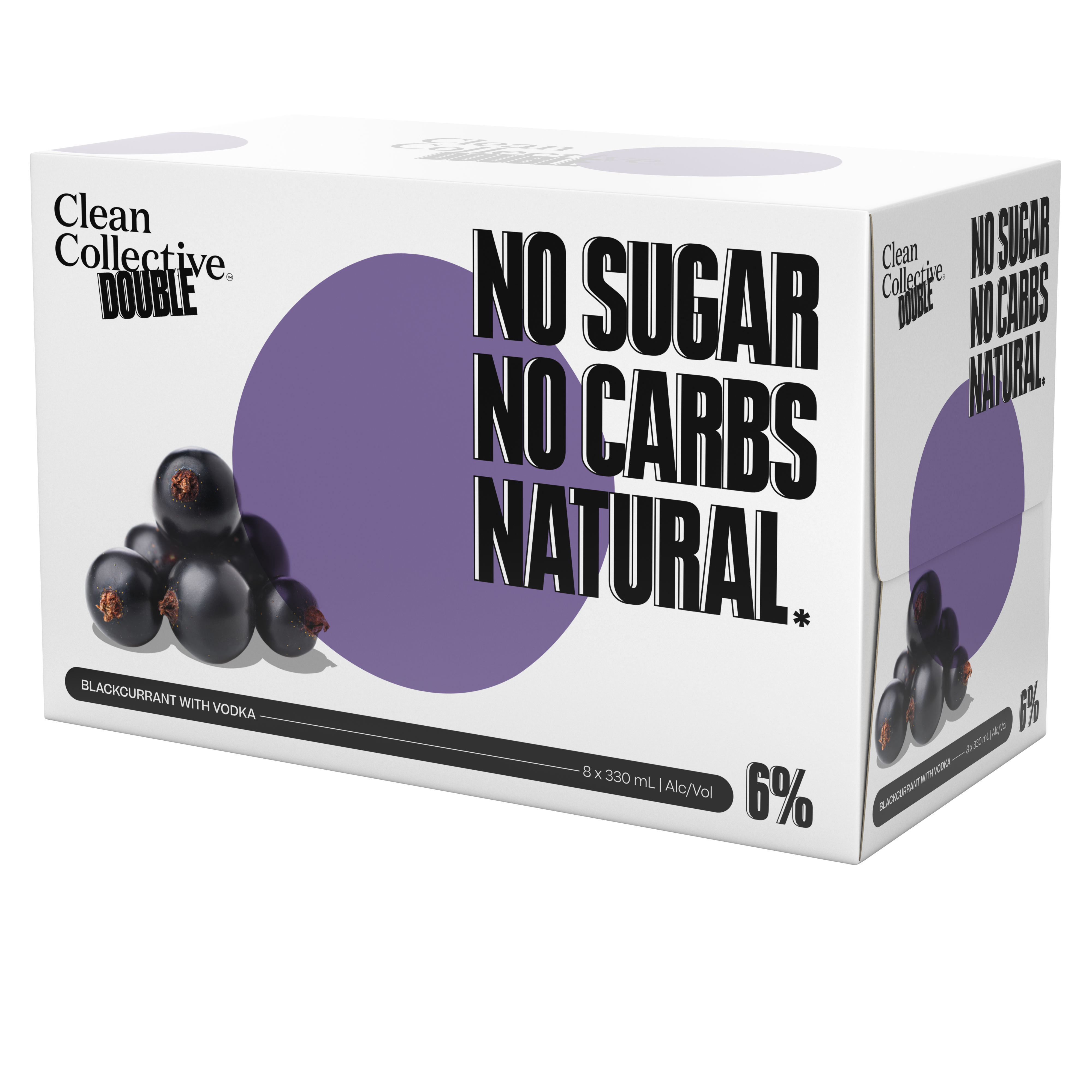 Clean Collective Double Blackcurrant with Vodka 6% 8 Pack Cans 330ml