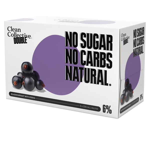 Clean Collective Double Blackcurrant with Vodka 6% 8 Pack Cans 330ml