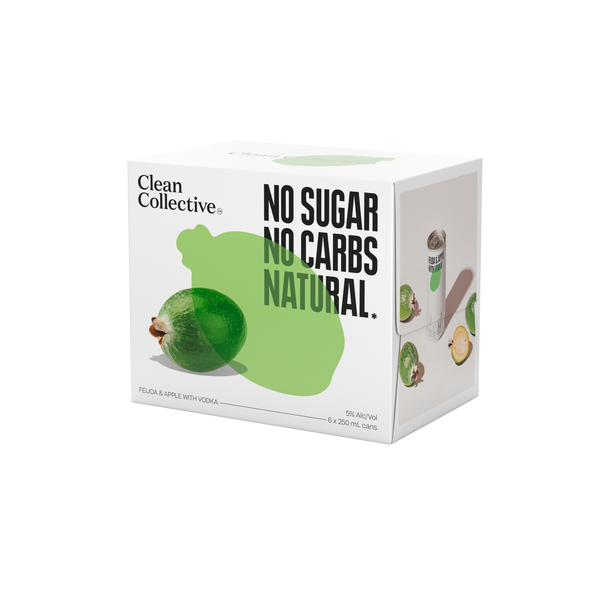 Clean Collective Feijoa & Apple with Vodka 5% 6 Pack Cans 250ml