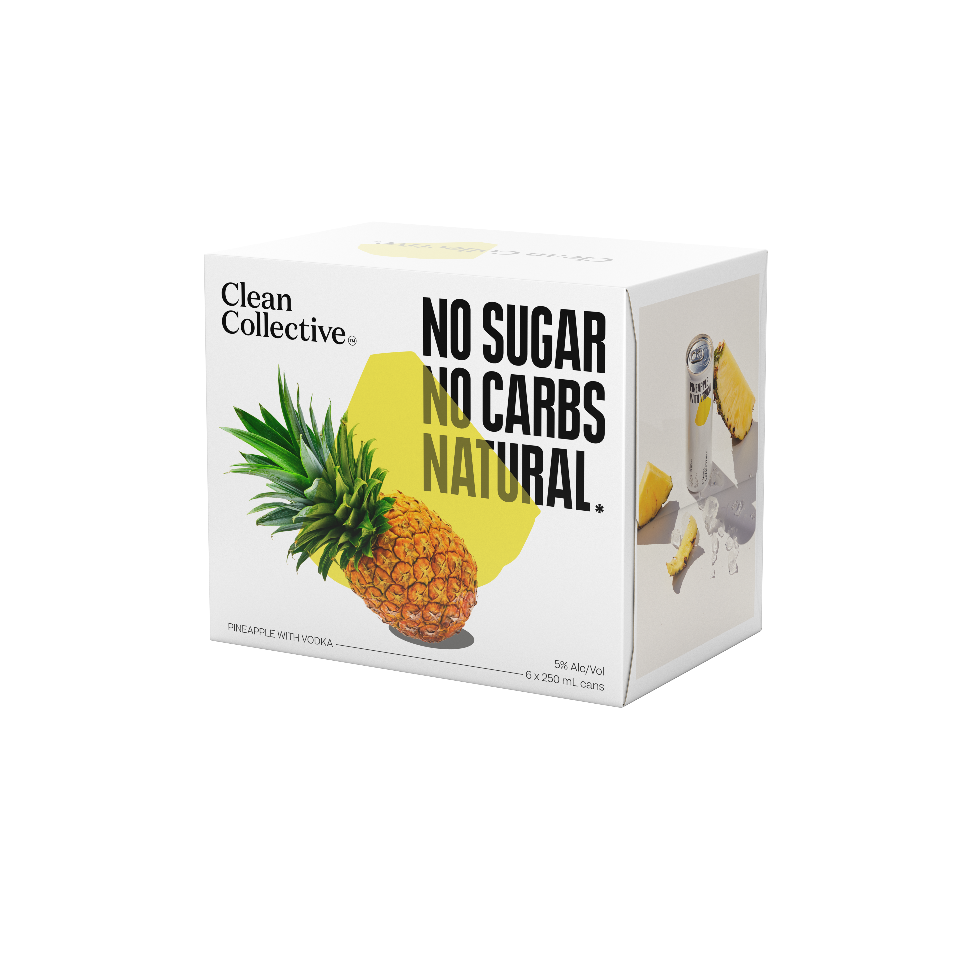 Clean Collective Pineapple with Vodka 5% 6 Pack Cans 250ml