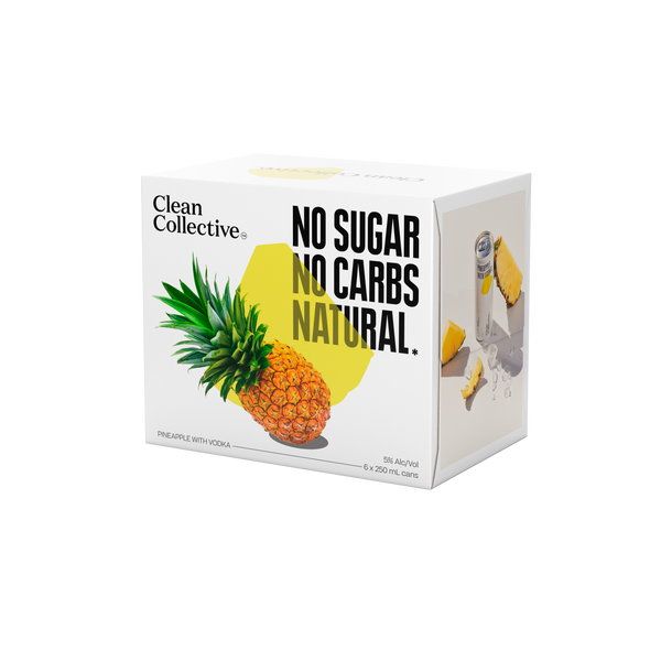 Clean Collective Pineapple with Vodka 5% 6 Pack Cans 250ml