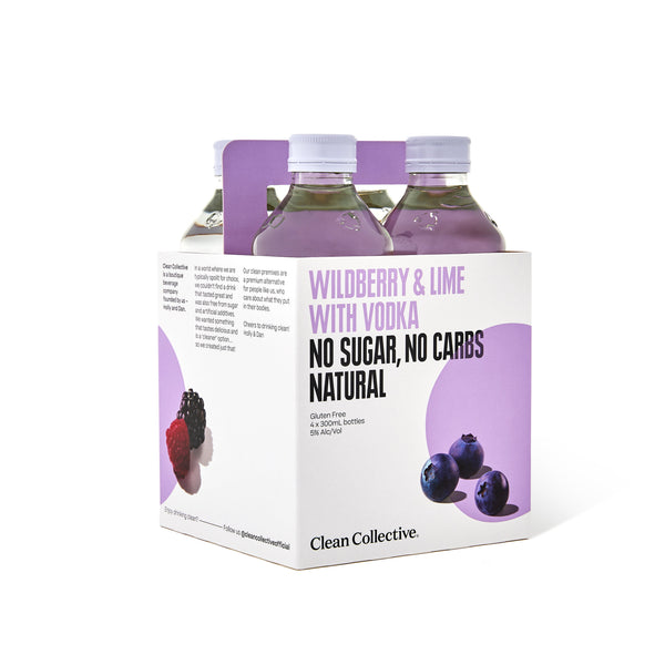 Clean Collective Wild Berry Mojito 5% 4 Pack Bottles 300ml