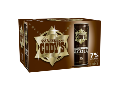 Codys & Cola 7% 12 Pack Cans 250ml