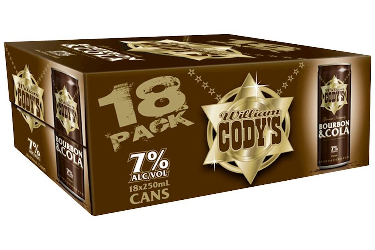 Codys & Cola 7% 18 Pack Cans 250ml