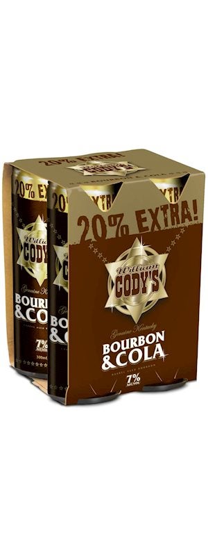 Codys & Cola 7% 4 Pack Cans 300ml