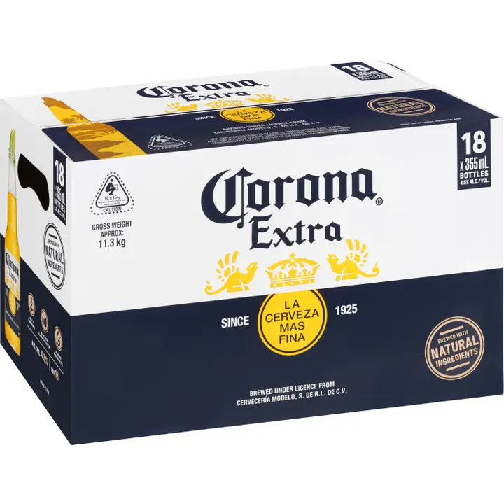 Corona Extra 18 Pack Bottles 355ml