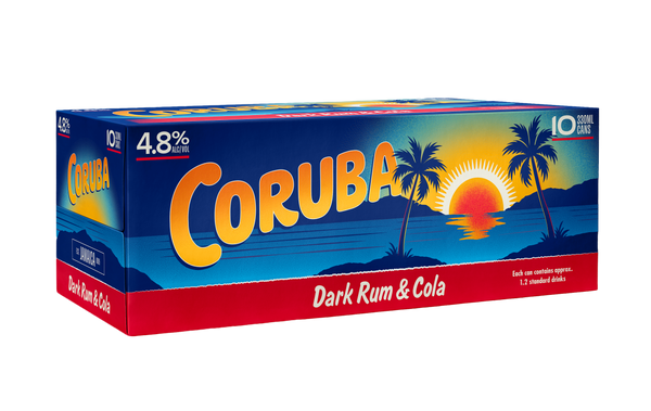 Coruba & Cola 4.8% 10 Pack Cans 330ml