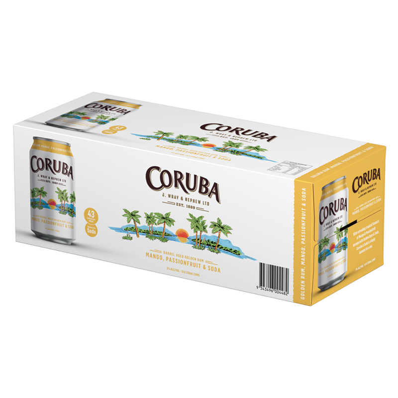 Coruba Mango Passionfruit 5% 10 Pack Cans 330ml