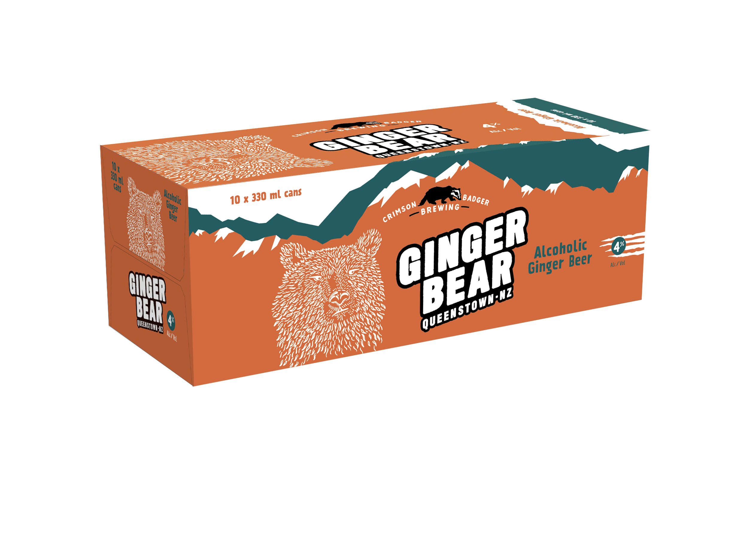 Crimson Badger Ginger Bear 4% 10 Pack Cans 330ml