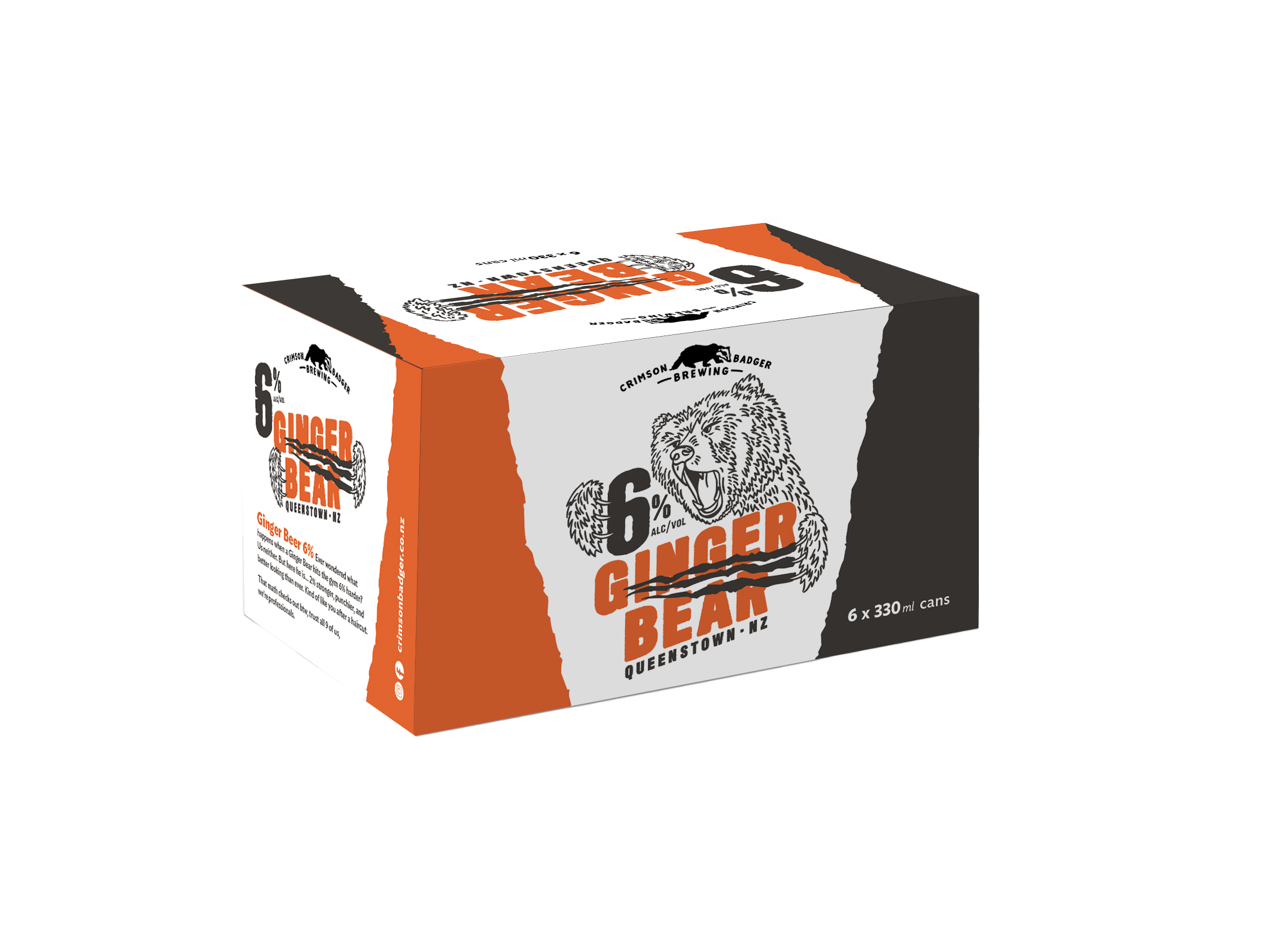 Crimson Badger Ginger Bear 6% 6 Pack Cans 330ml