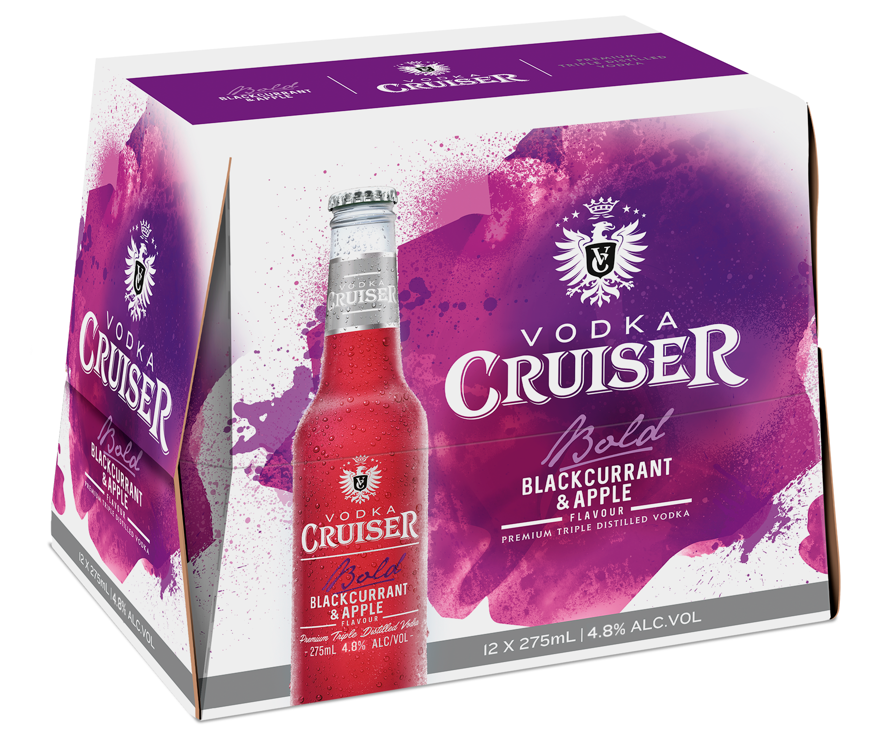 Cruiser Blackcurrant & Apple 4.8% 12 Pack Bottles 275ml